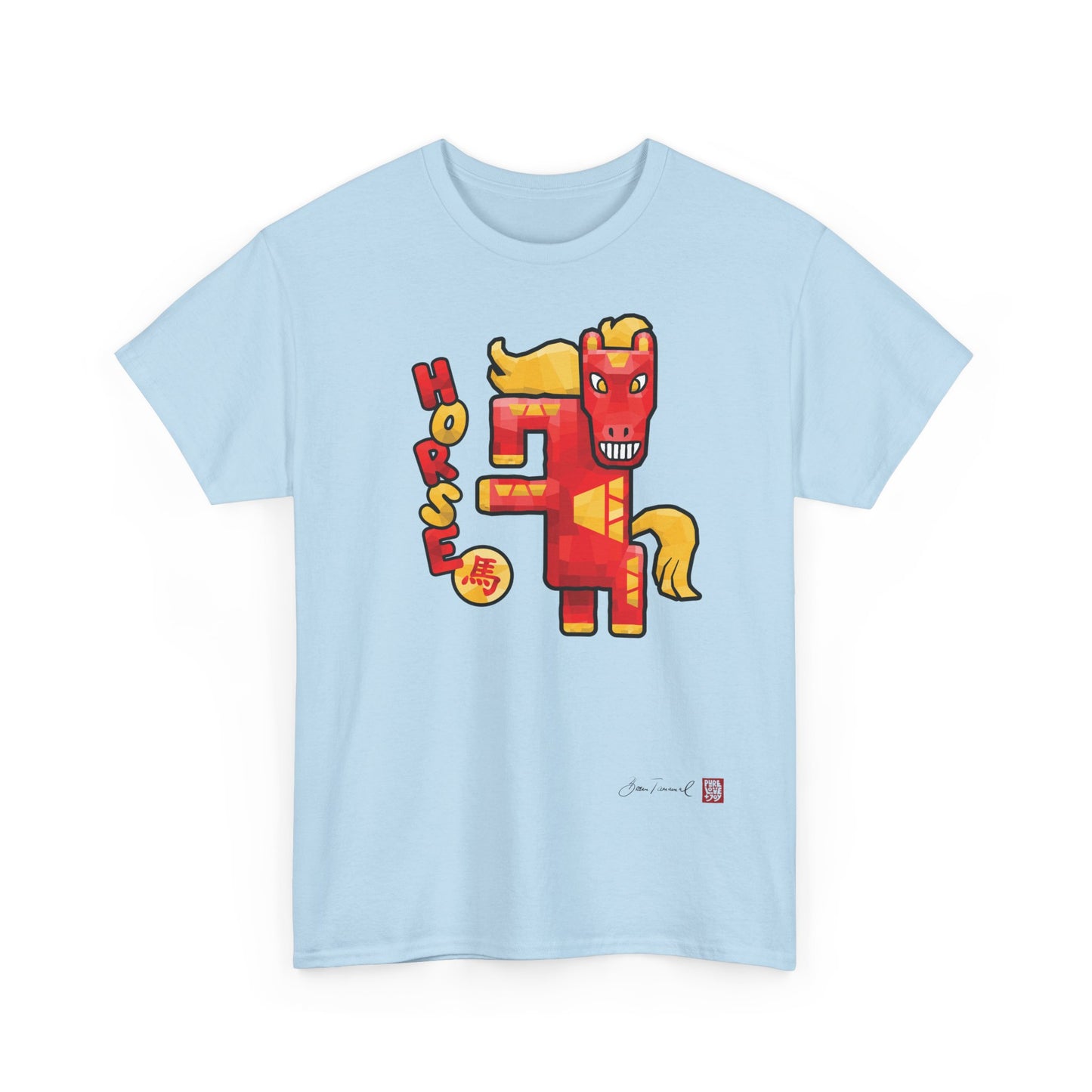 Das Pferd. Dynamisches Pferde-Design. Chinesisches Sternzeichen Pferd. Geometrische Kunst. Kraft & Freiheit. Unisex T-Shirt. Bram Tanamal