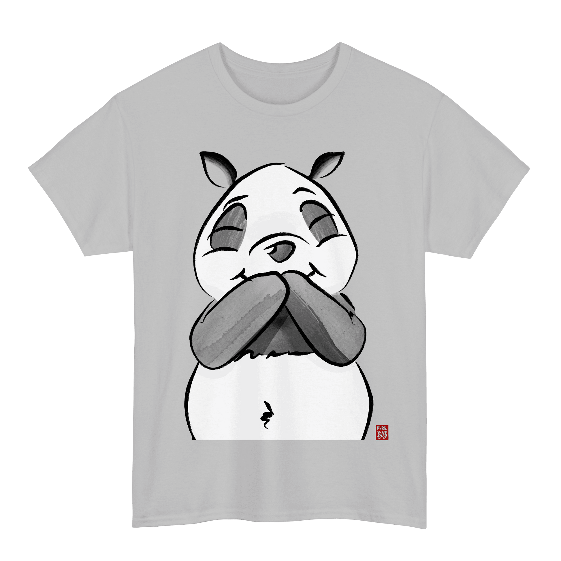 Amused Panda. Unisex T-Shirt.