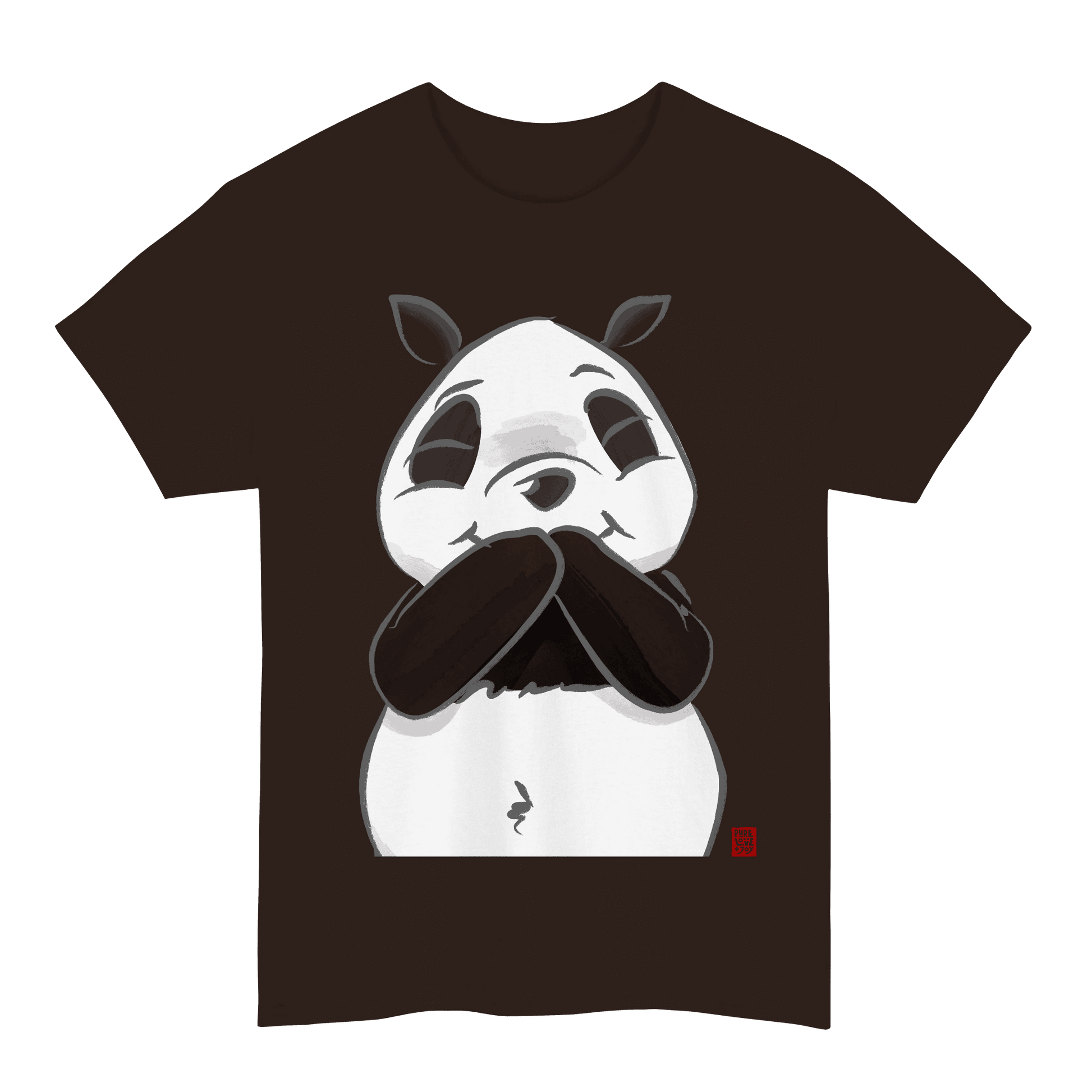 Amused Panda. Unisex T-Shirt.