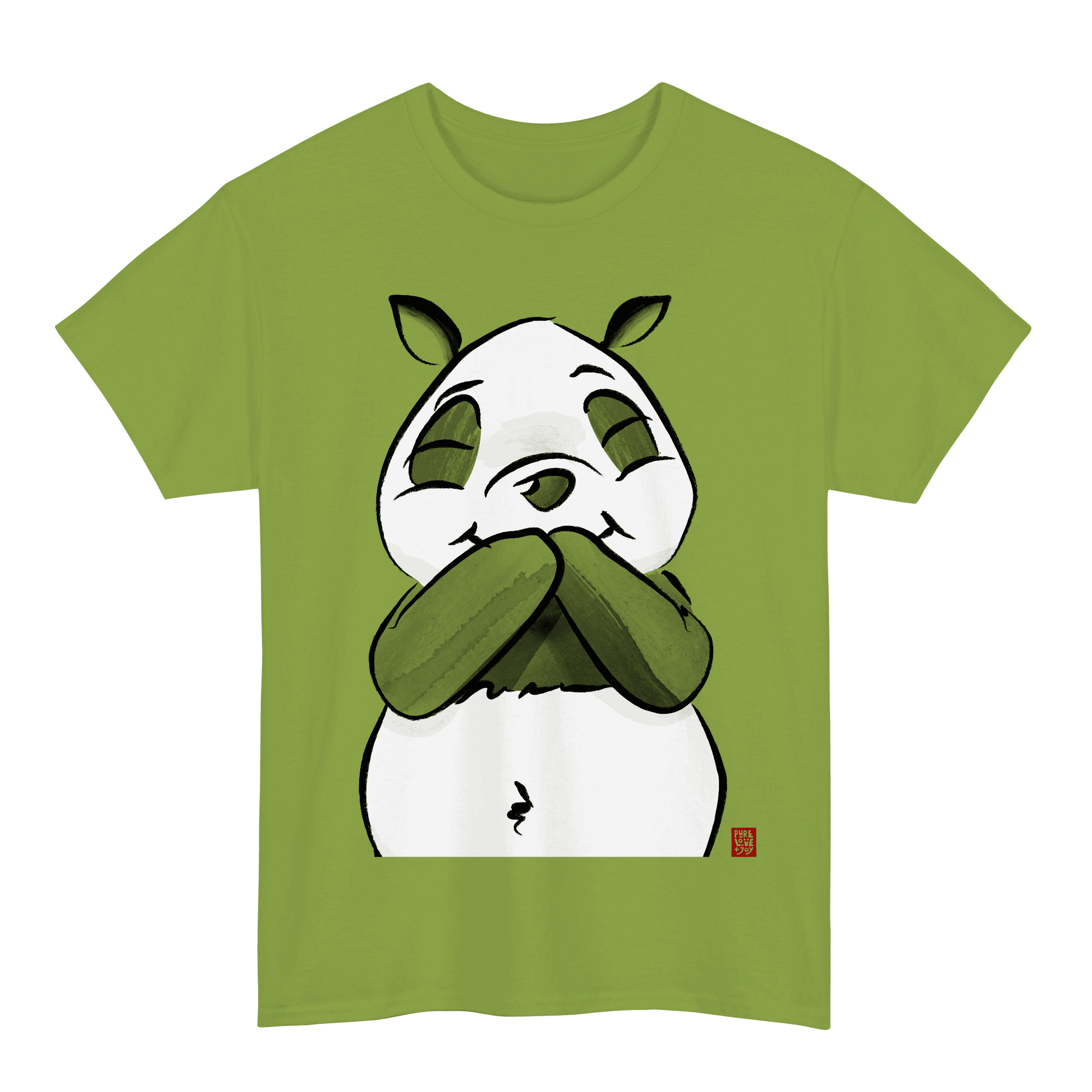 Amused Panda. Unisex T-Shirt.