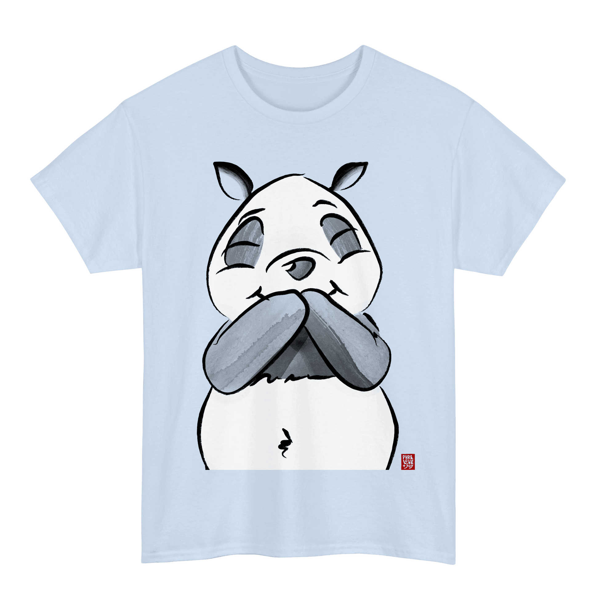 Amused Panda. Unisex T-Shirt.