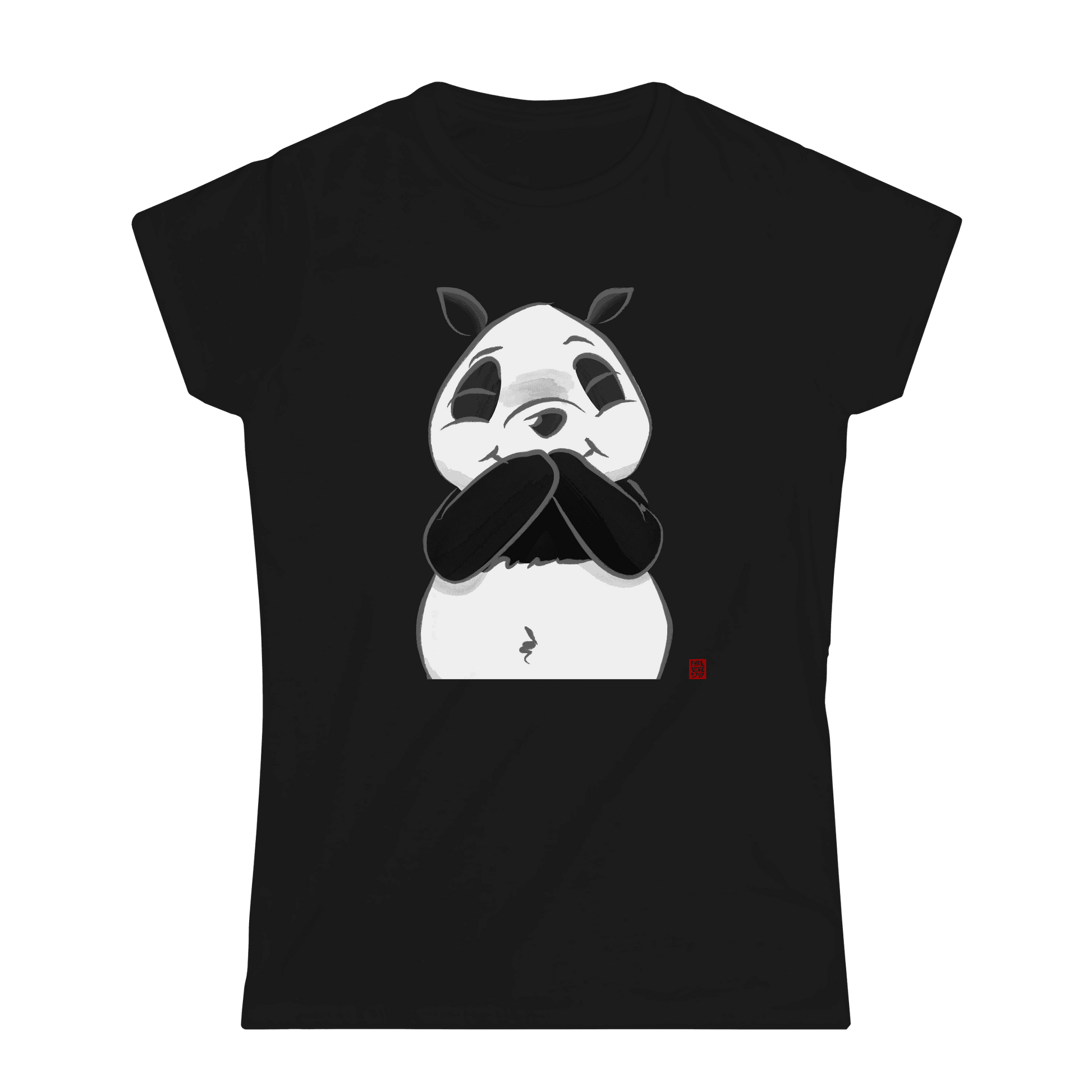 Amüsierter Panda. Frauen T-Shirt.