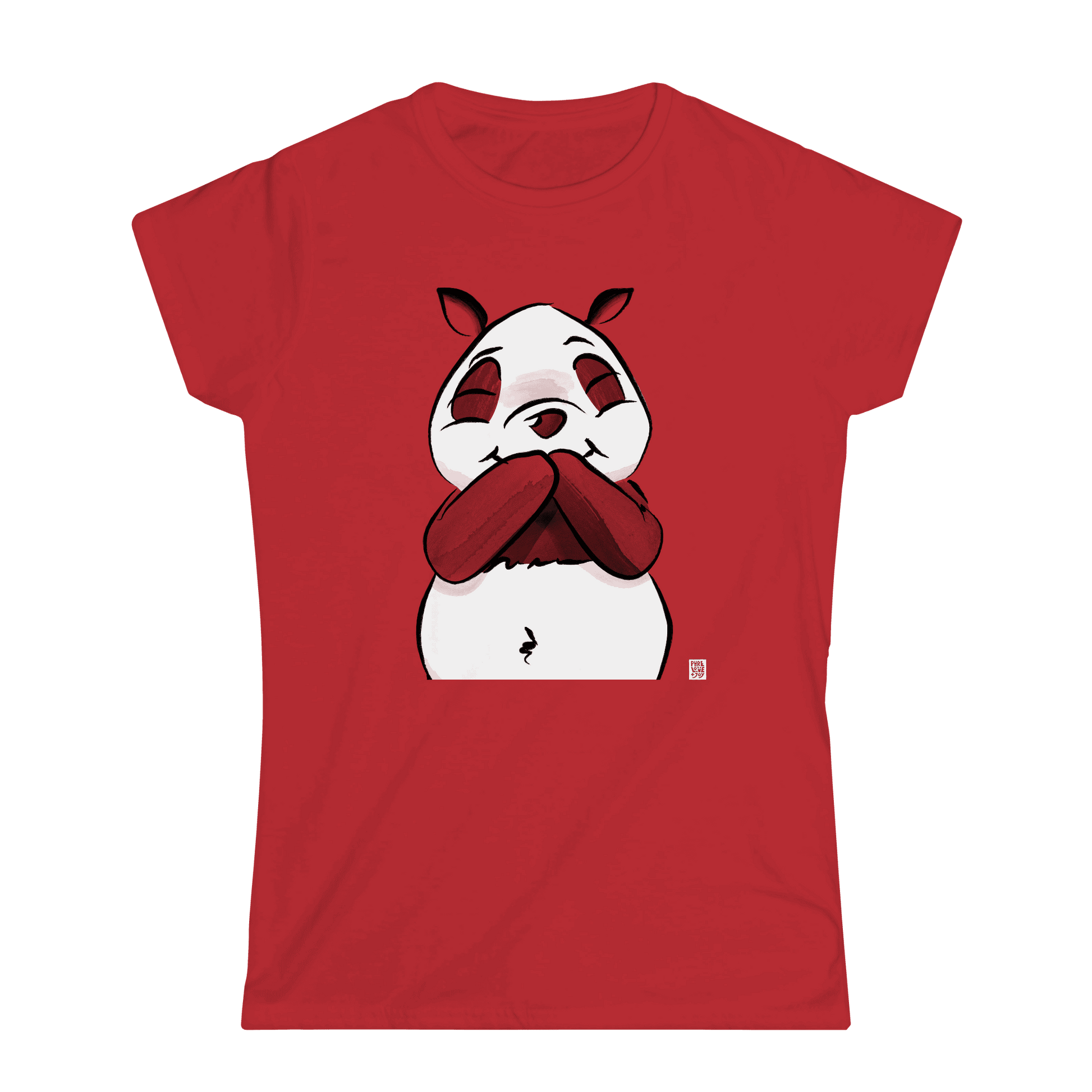 Amüsierter Panda. Frauen T-Shirt.