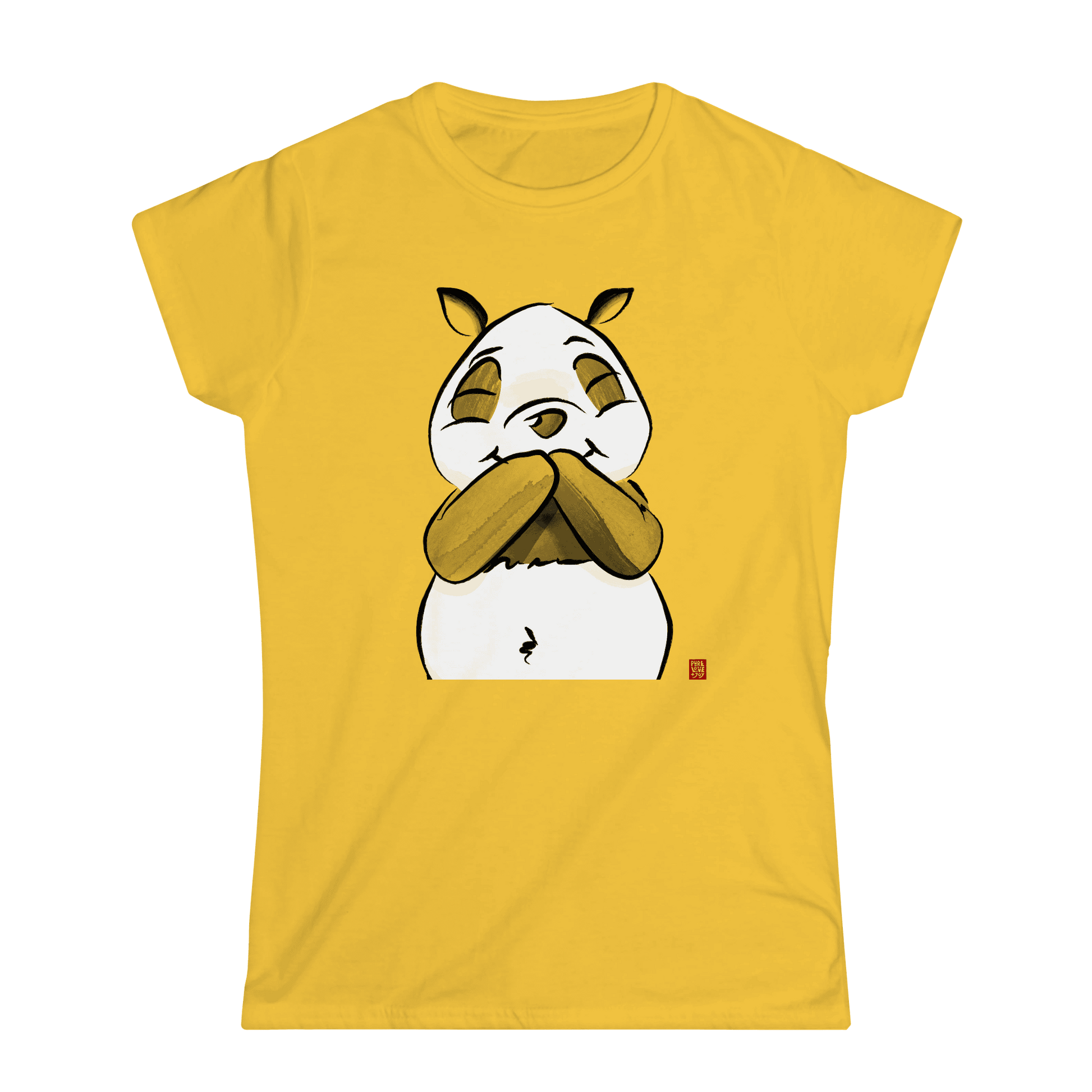 Amüsierter Panda. Frauen T-Shirt.