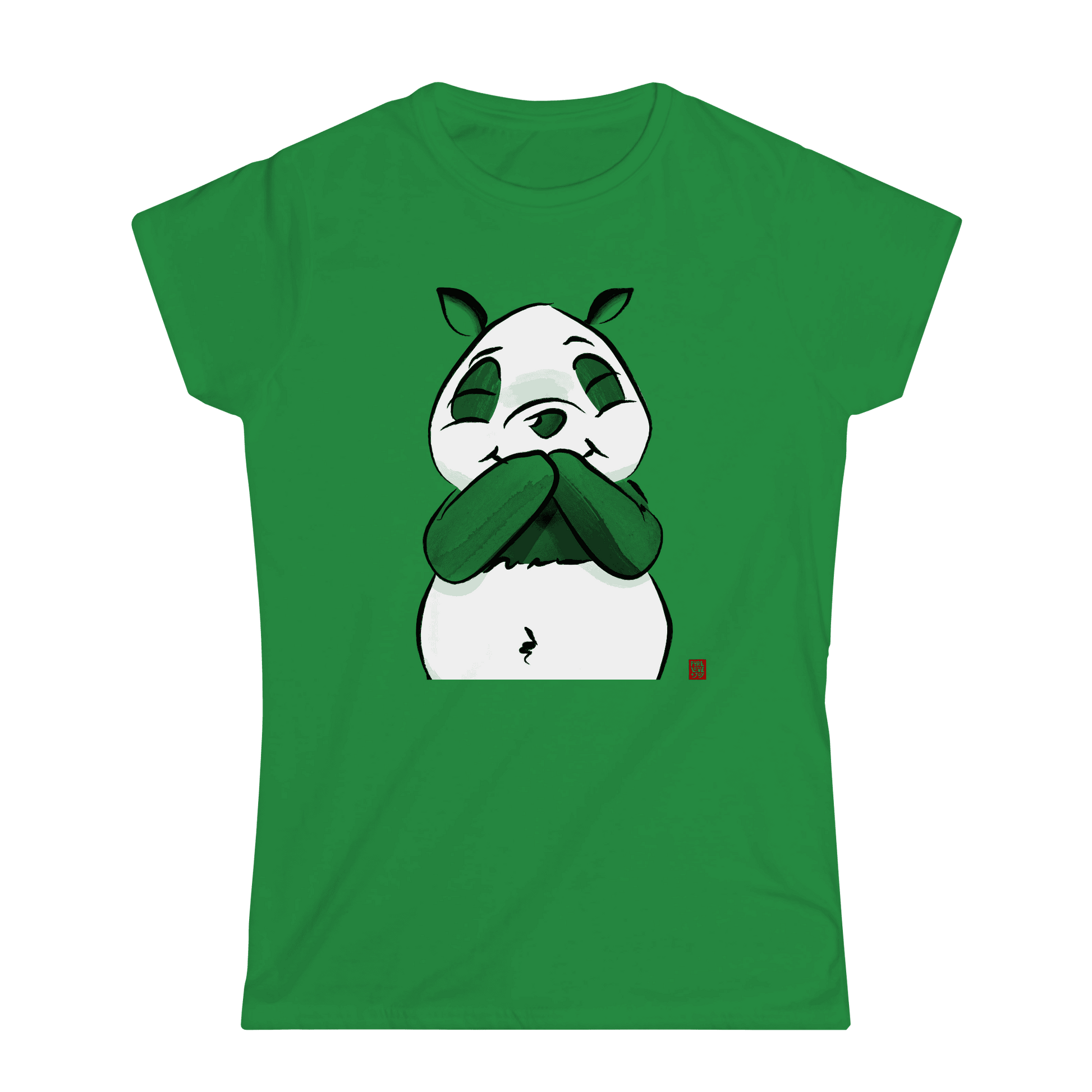 Amüsierter Panda. Frauen T-Shirt.