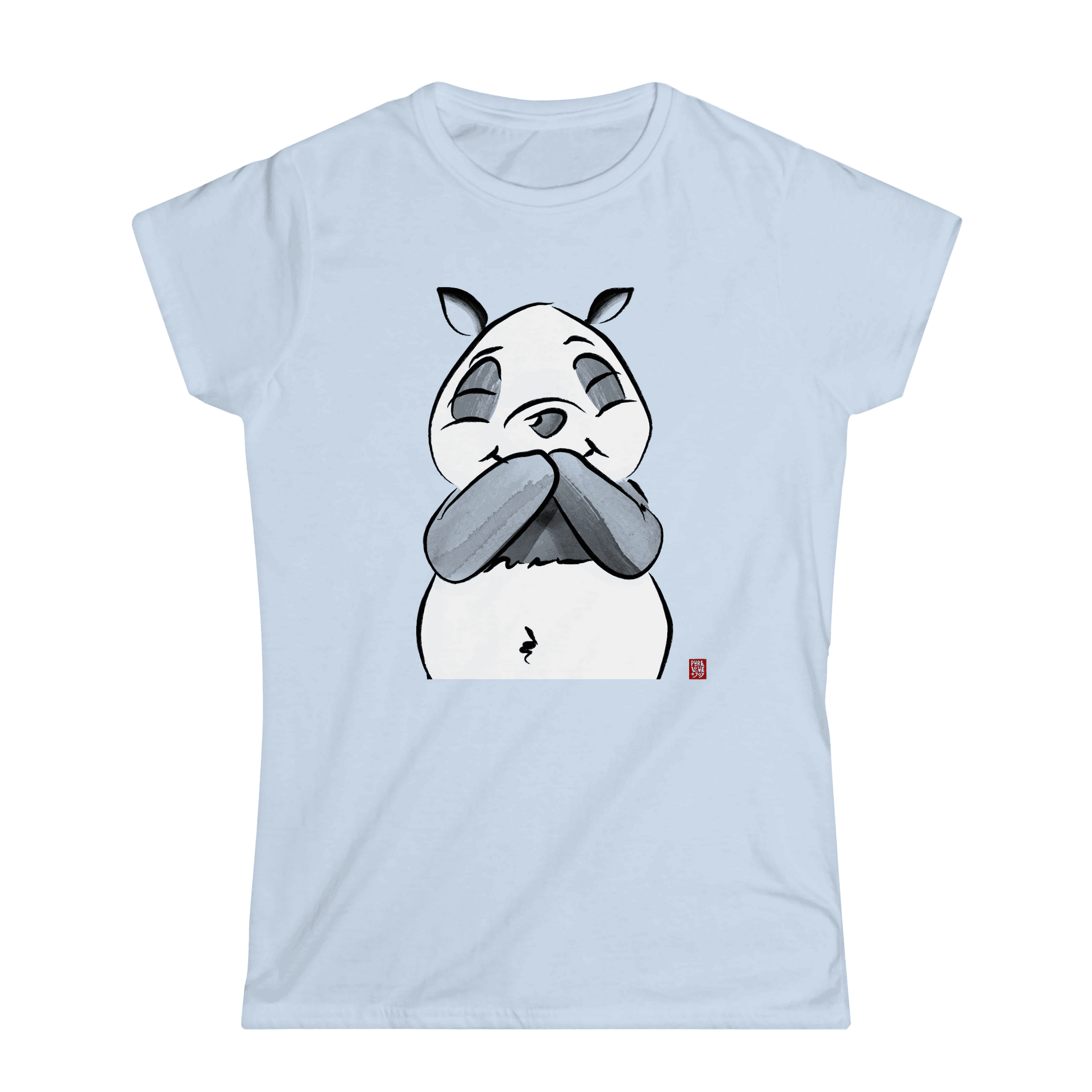 Amüsierter Panda. Frauen T-Shirt.