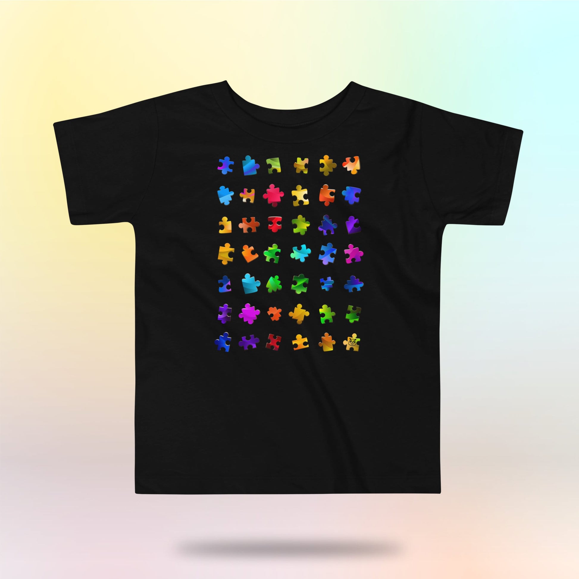 Unity Puzzle. Puzzle Matrix. Toddler T-Shirt. 2-5 Years. Black