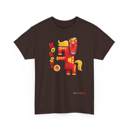The Horse. Dynamic horse design. Chinese zodiac horse. Geometric art. Power &amp; freedom. Unisex T-shirt. Bram Tanamal