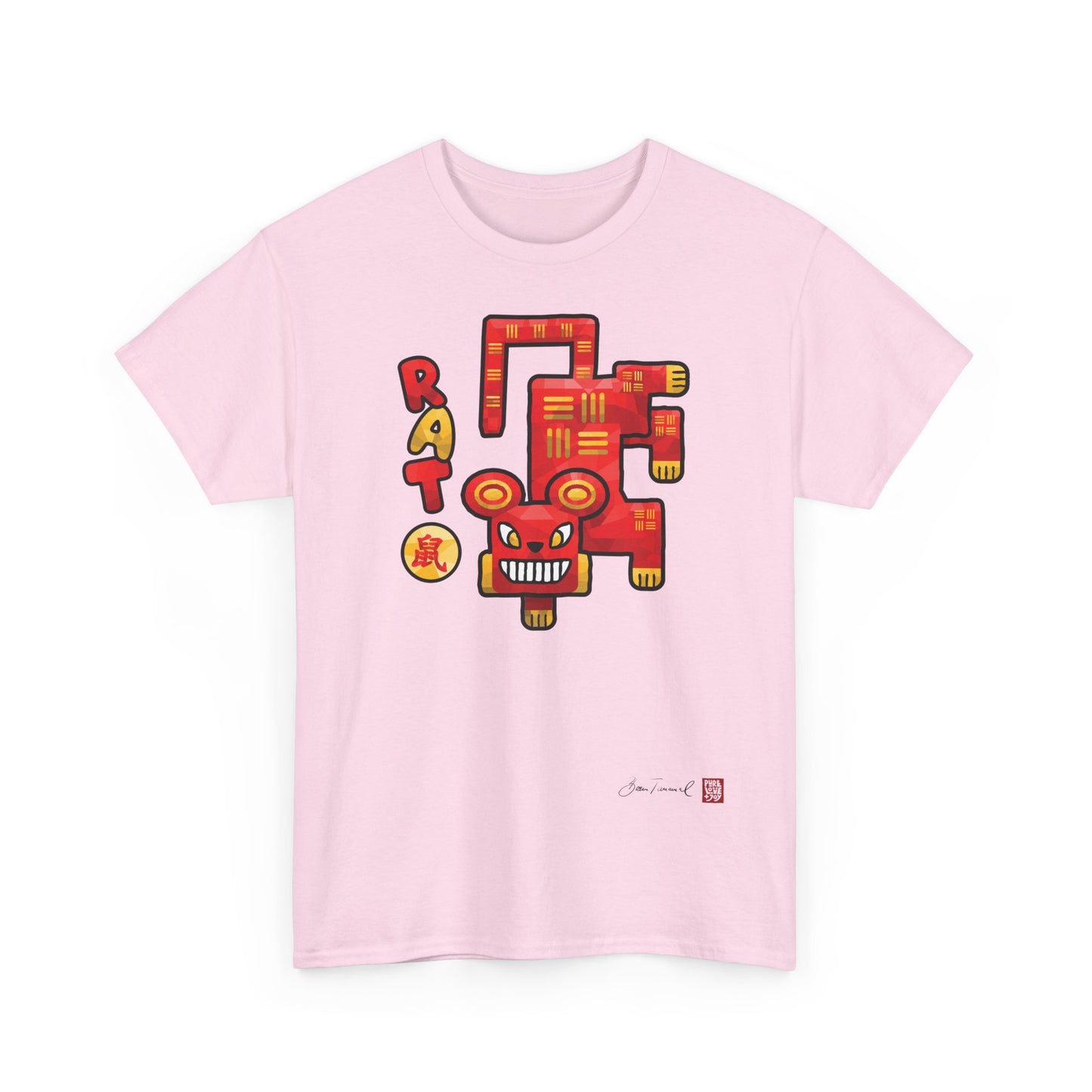 The Rat. Chinese zodiac sign Rat. Powerful red &amp; gold. Tradition meets modern art. Unisex T-Shirt. Bram Tanamal