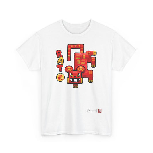 The Rat. Chinese zodiac sign Rat. Powerful red &amp; gold. Tradition meets modern art. Unisex T-Shirt. Bram Tanamal