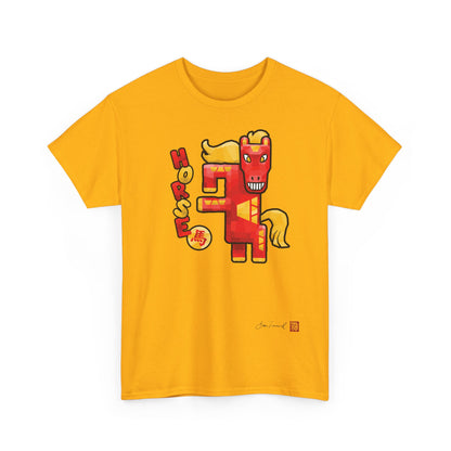 The Horse. Dynamic horse design. Chinese zodiac horse. Geometric art. Power &amp; freedom. Unisex T-shirt. Bram Tanamal