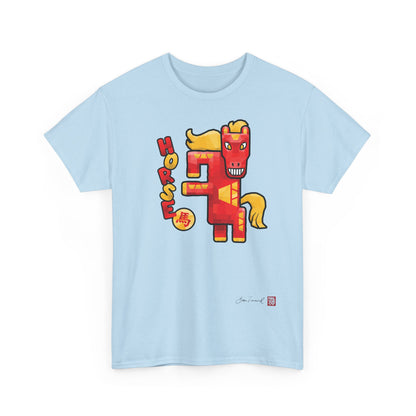 The Horse. Dynamic horse design. Chinese zodiac horse. Geometric art. Power &amp; freedom. Unisex T-shirt. Bram Tanamal