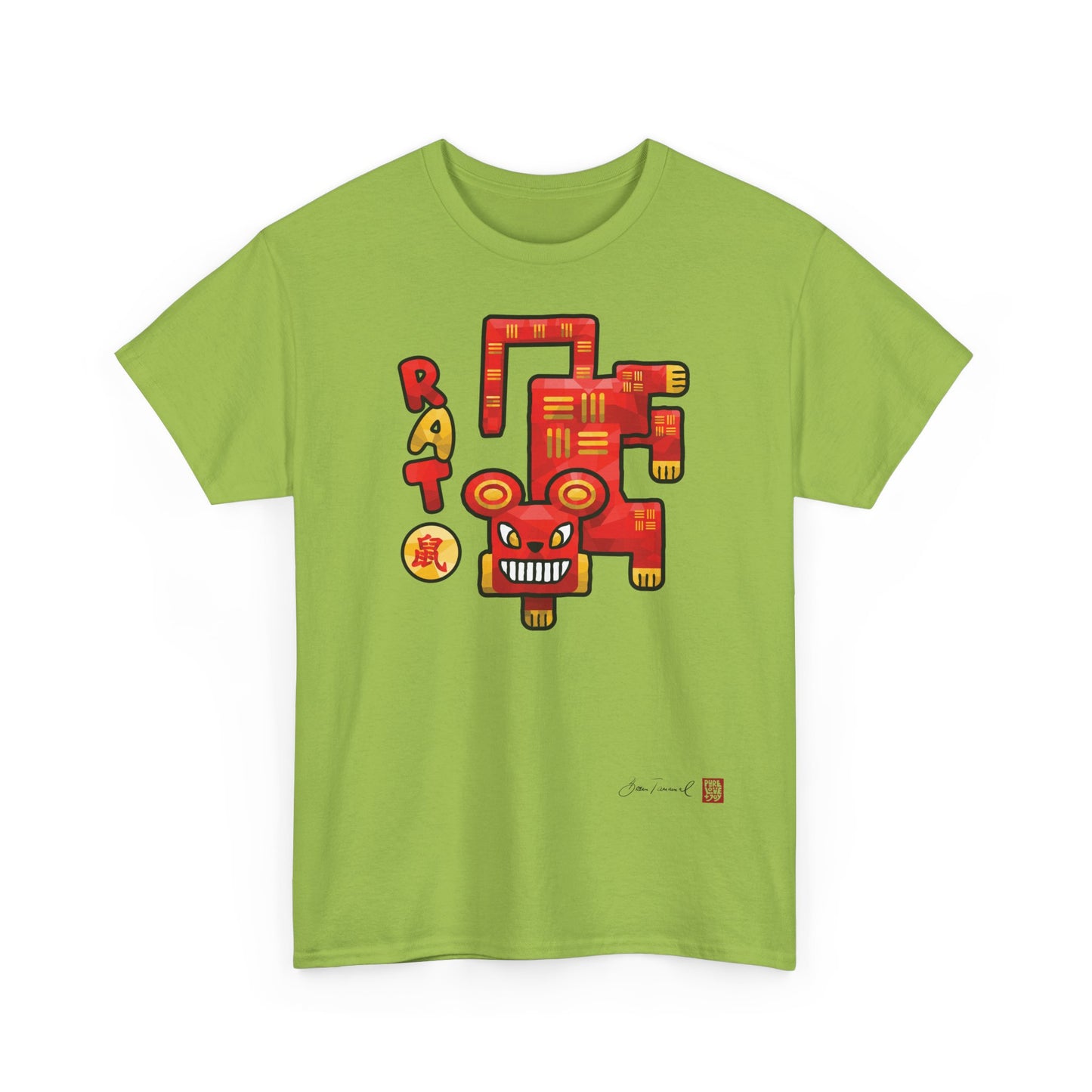 The Rat. Chinese zodiac sign Rat. Powerful red &amp; gold. Tradition meets modern art. Unisex T-Shirt. Bram Tanamal