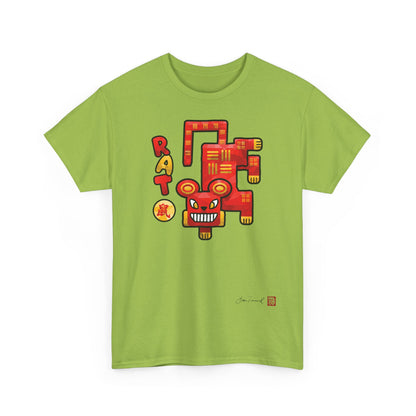 The Rat. Chinese zodiac sign Rat. Powerful red &amp; gold. Tradition meets modern art. Unisex T-Shirt. Bram Tanamal
