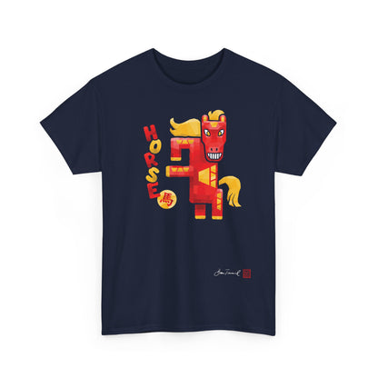 The Horse. Dynamic horse design. Chinese zodiac horse. Geometric art. Power &amp; freedom. Unisex T-shirt. Bram Tanamal