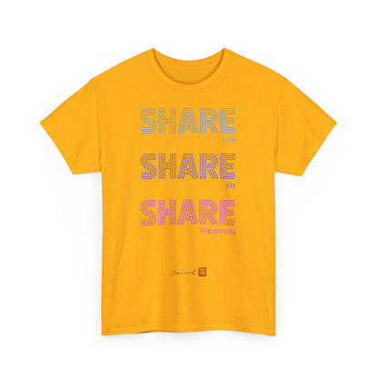 Share love, share joy, share happiness. Unisex T-Shirt. Positive Vibes. Stylisch. Positive Botschaft. Mentale Gesundheit. Bram Tanamal.