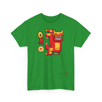 The Ox. Chinese zodiac sign. Abstract low-poly design. Symbol of strength and endurance. Unisex T-shirt. Bram Tanamal