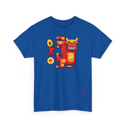 The Ox. Chinese zodiac sign. Abstract low-poly design. Symbol of strength and endurance. Unisex T-shirt. Bram Tanamal
