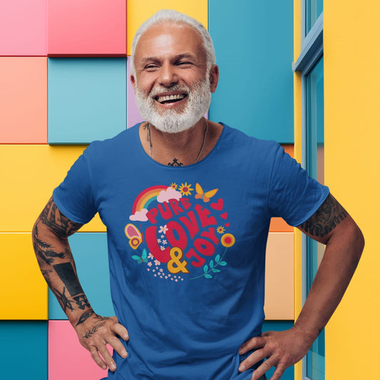 Pure Love and Joy (classic). Gute Laune satt! Unisex T-Shirt.