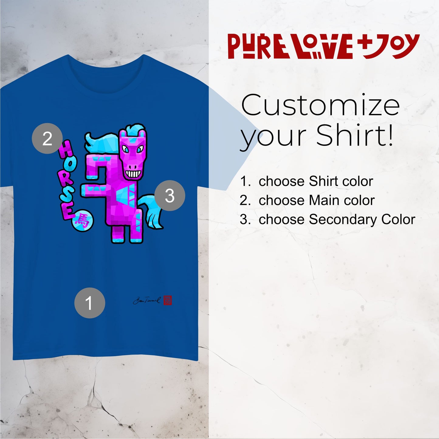 The Horse. Dynamic horse design. Chinese zodiac horse. Geometric art. Power &amp; freedom. Unisex T-shirt. Bram Tanamal