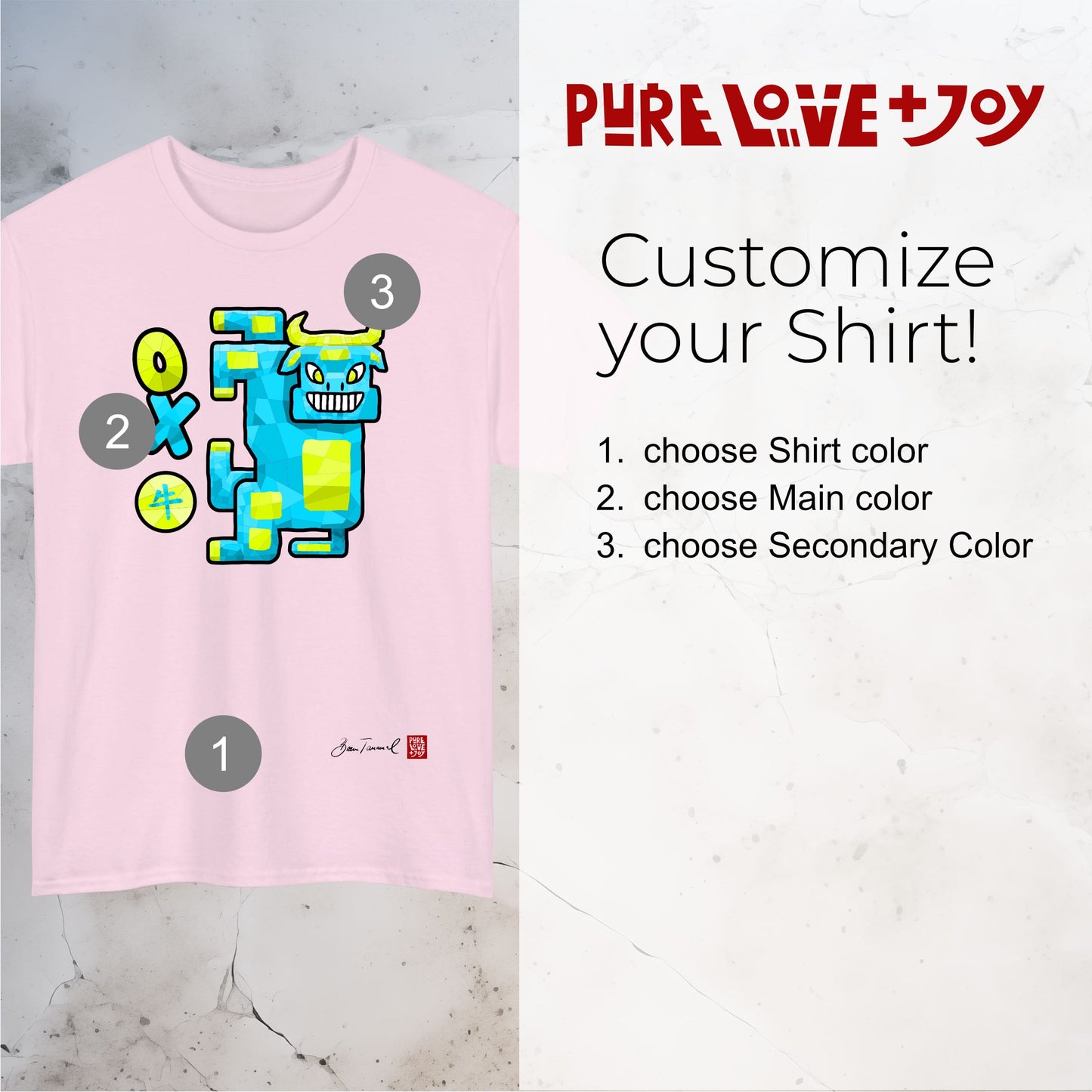The Ox. Chinese zodiac sign. Abstract low-poly design. Symbol of strength and endurance. Unisex T-shirt. Bram Tanamal