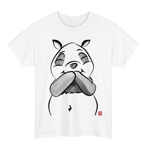 Amused Panda. Unisex T-Shirt.