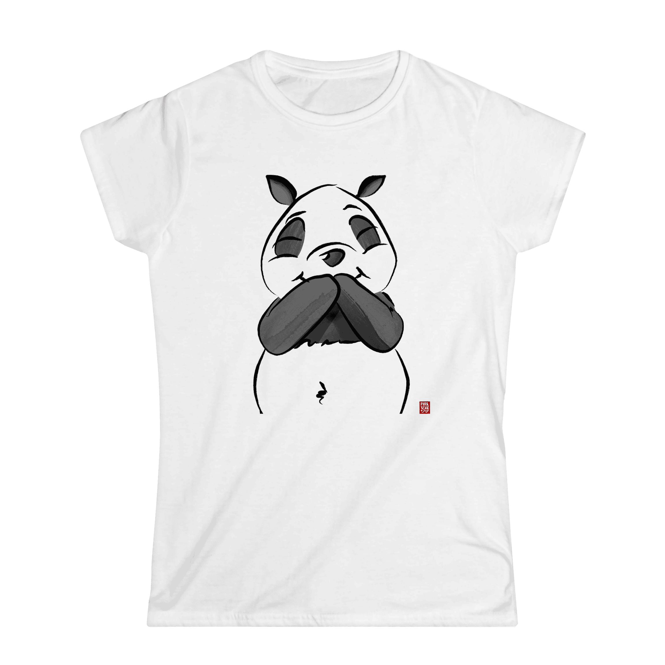 Amüsierter Panda. Frauen T-Shirt.