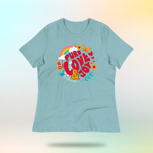 Pure Love and Joy (classic). Gute Laune satt! Lockeres Damen T-Shirt. SE