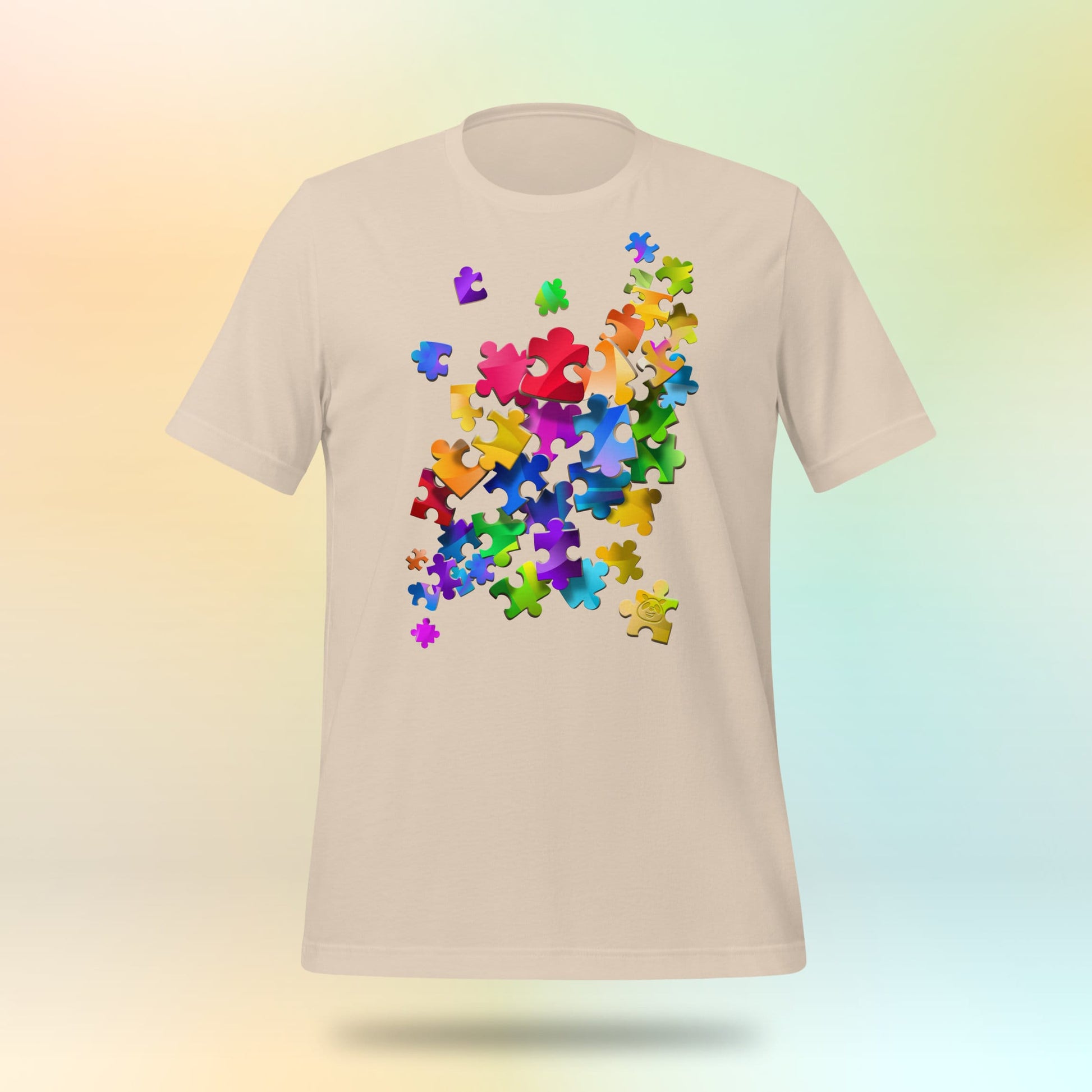 Colorful Unity Tee. Puzzle pieces. Unisex T-shirt. Bright
