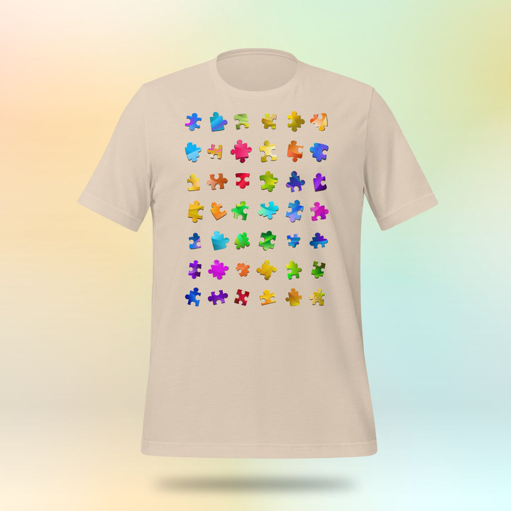 Rompecabezas de Unity. Matriz de rompecabezas. Camiseta unisex. Brillante.