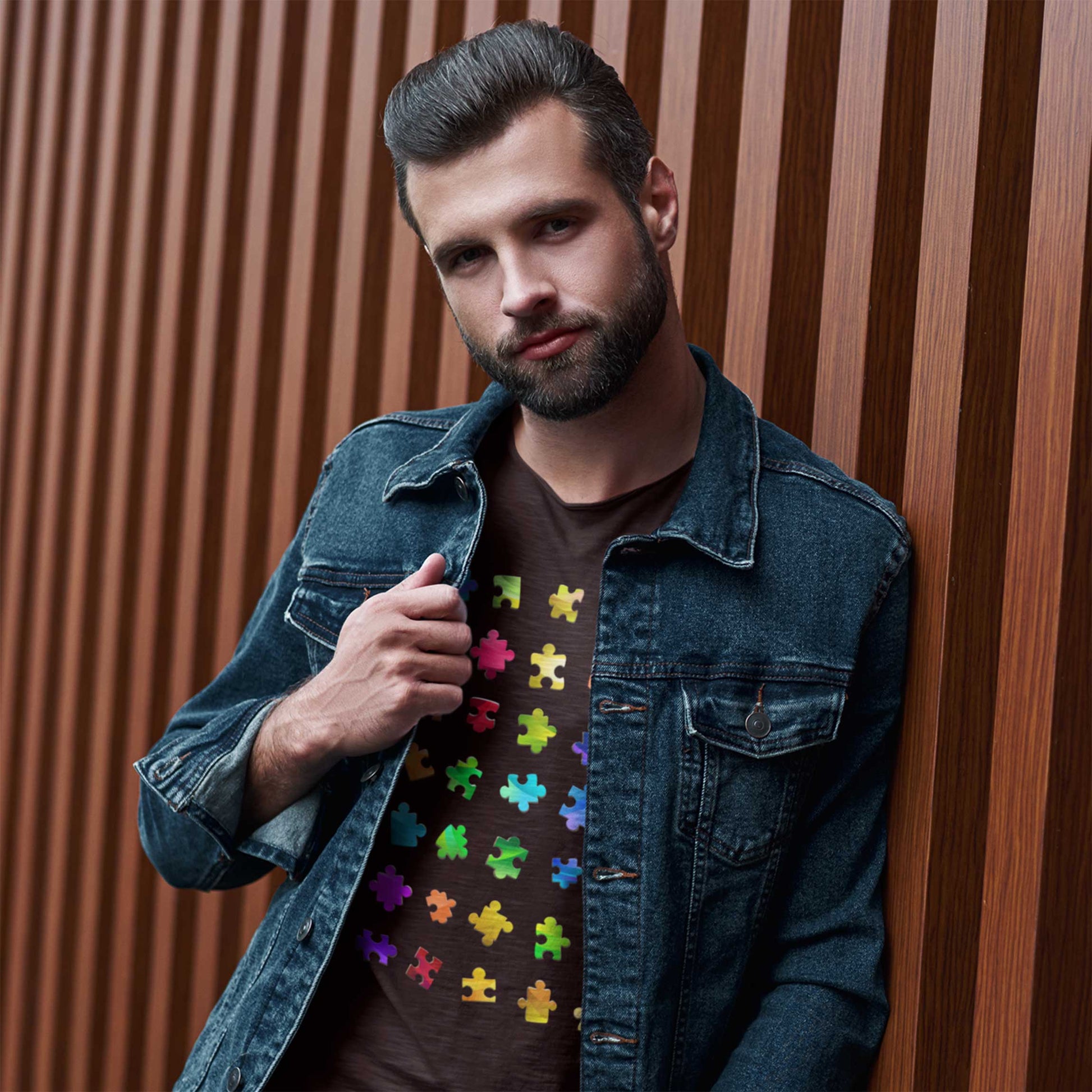 Unity Puzzle. Puzzle matrix. Unisex T-shirt. Dark