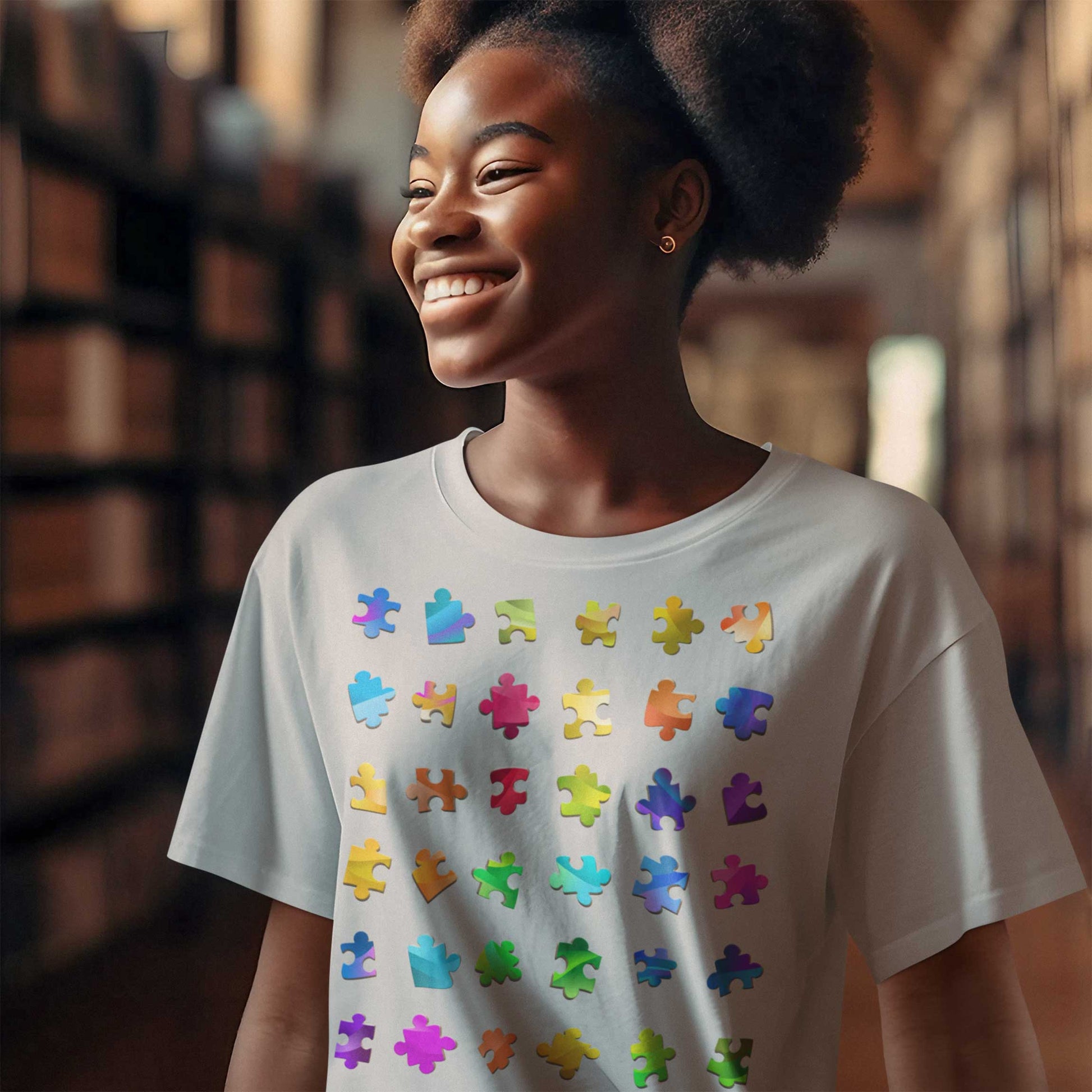 Unity Puzzle. Puzzle matrix. Unisex T-shirt. Bright