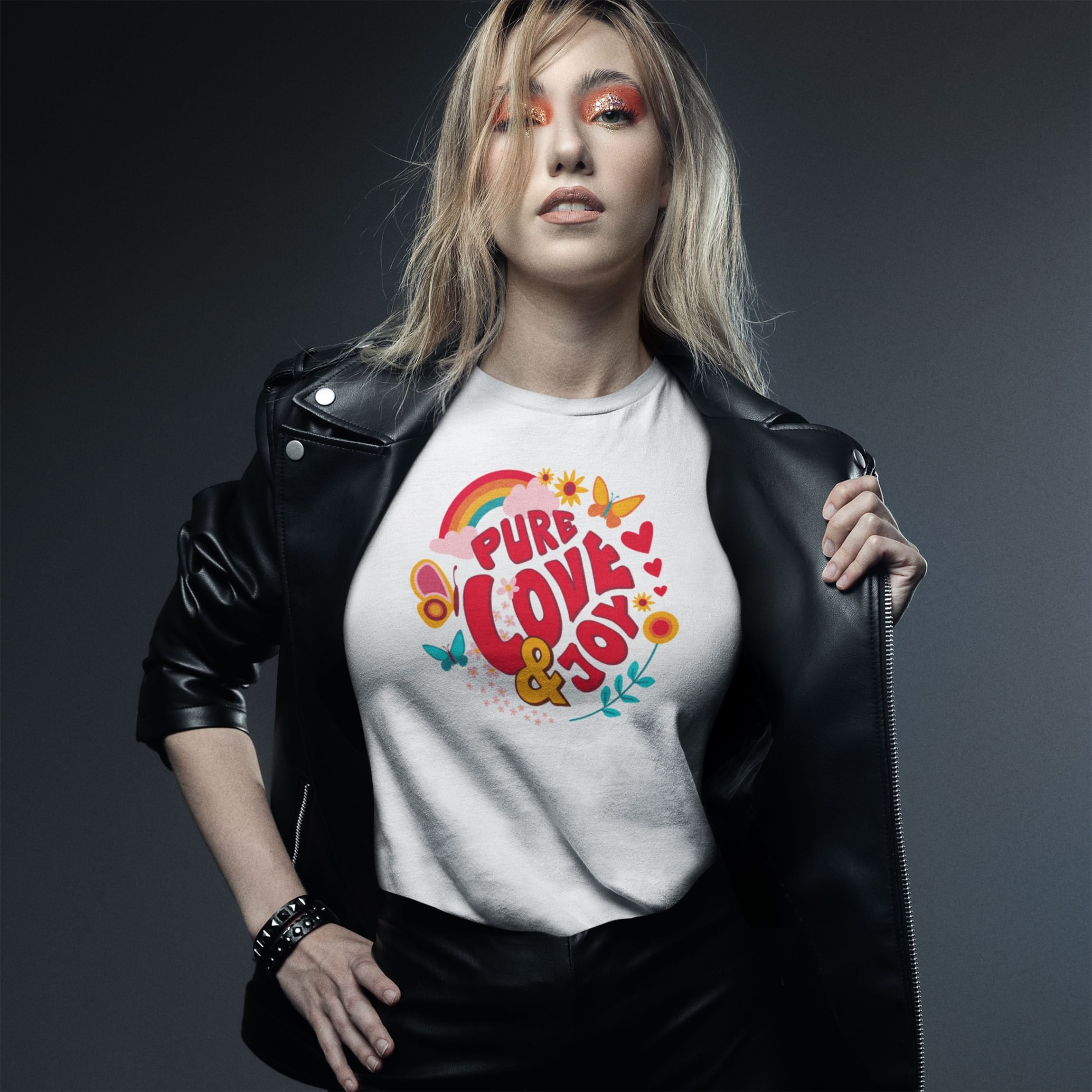 Pure Love and Joy (classic). Have a good mood! Women's loose t-shirt