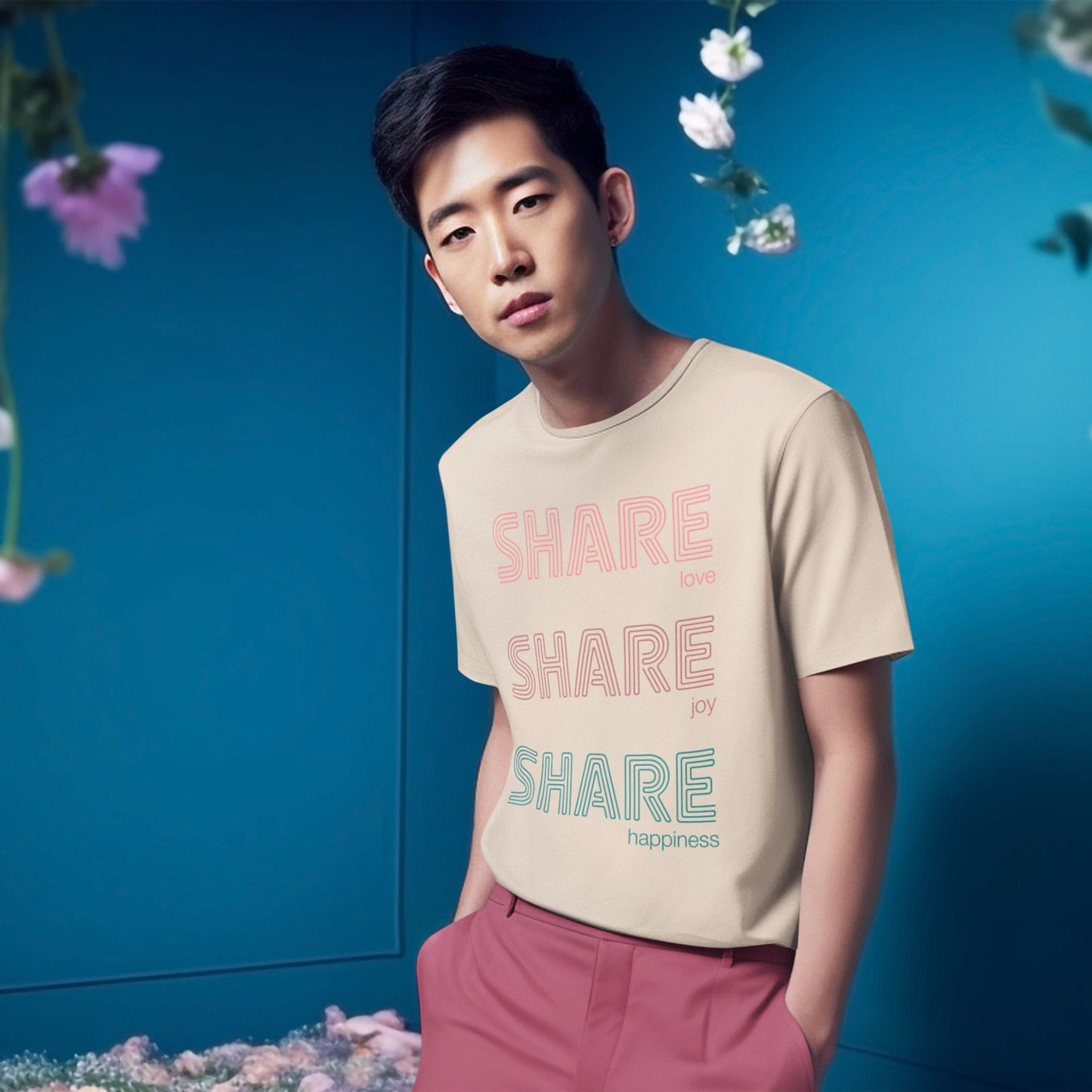 Share love, share joy, share happiness. Unisex-T-Shirt. Hell